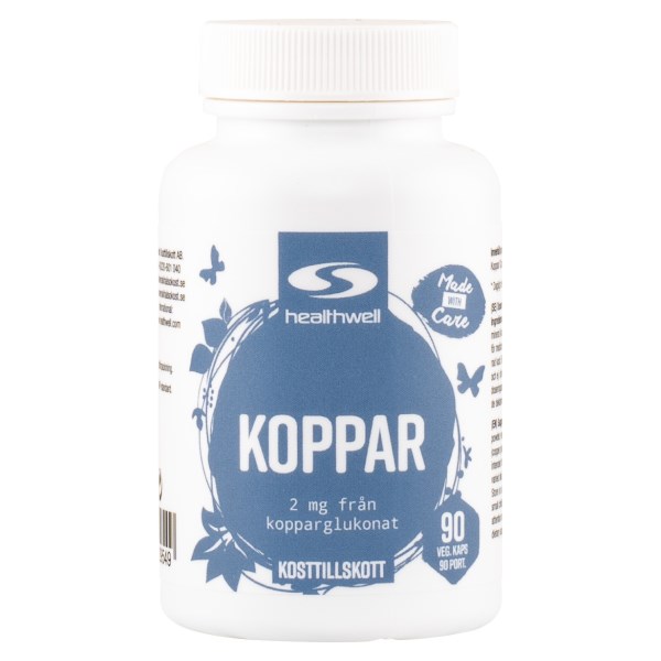 Healthwell Koppar, 90 kapslar