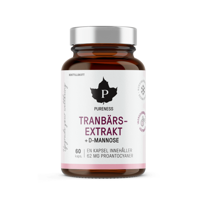 Pureness Tranbärsextrakt + D-mannose 60 kapslar