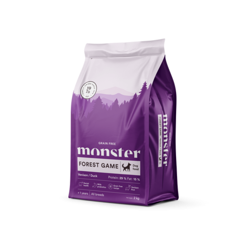Monster Dog Grain Free Forest Game Venison & Duck 2 kg