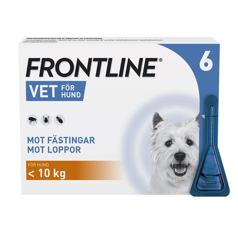 Frontline vet. spot-on hund upp till 10 kg, 6 x 0,67 ml