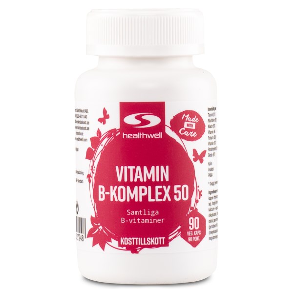 Healthwell Vitamin B-Komplex 50, 90 kapslar