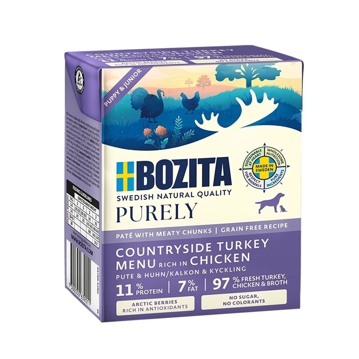 Bozita Purely Paté Puppy & Junior Turkey 370 g