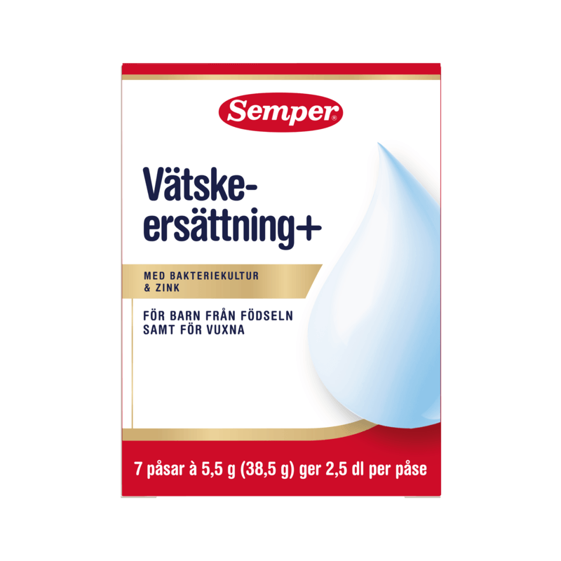 Semper Vätskeersättning+ 7 dospåsar