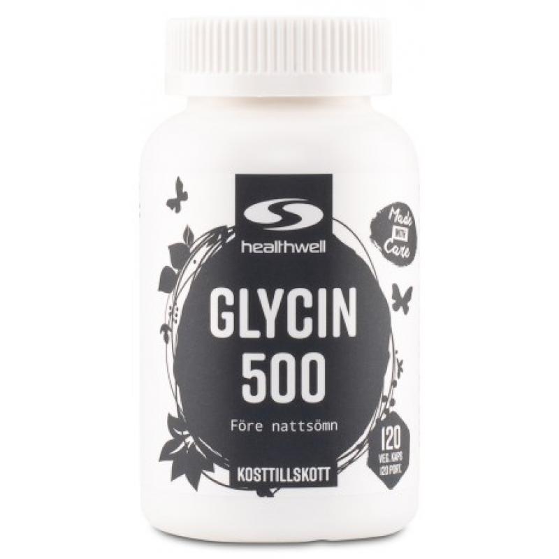 Healthwell Glycin 500 120 kapslar