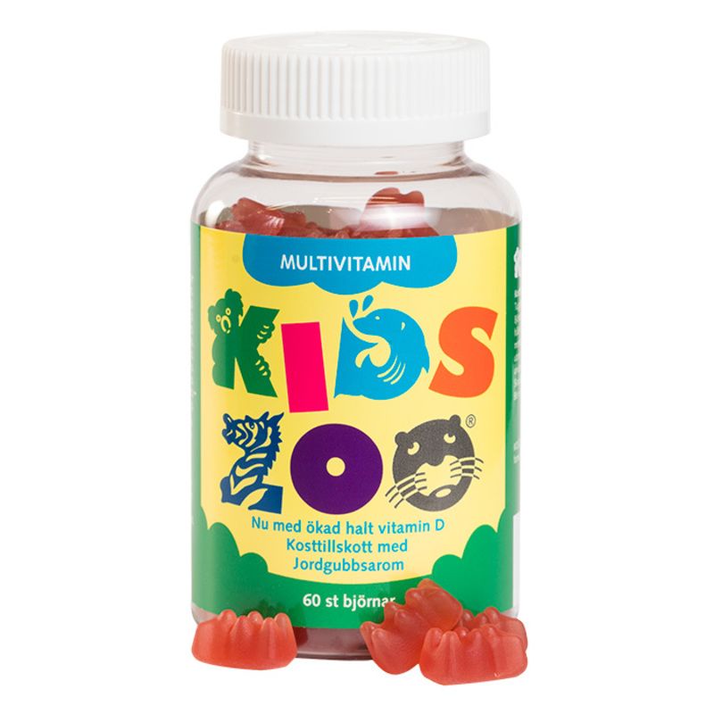 KidsZoo Multivitamin jordgubb, 60 gelébjörnar