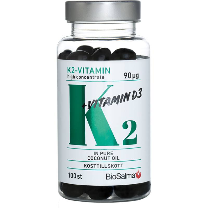 BioSalma K2 90 µg + D3 25 µg 100 kapslar