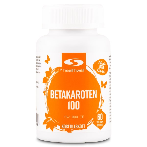 Healthwell Betakaroten 100 60 kapslar