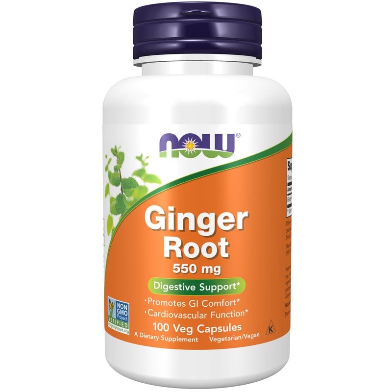 NOW Ginger 550 mg (100 kapslar)