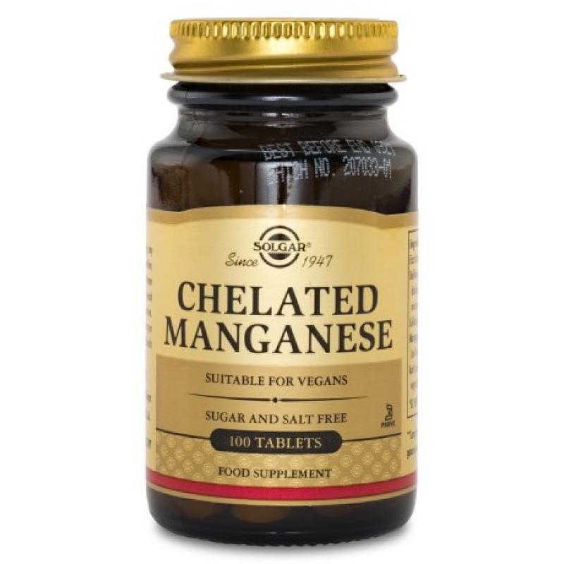 Solgar Chelated Mangan 8 mg (100 tabletter)