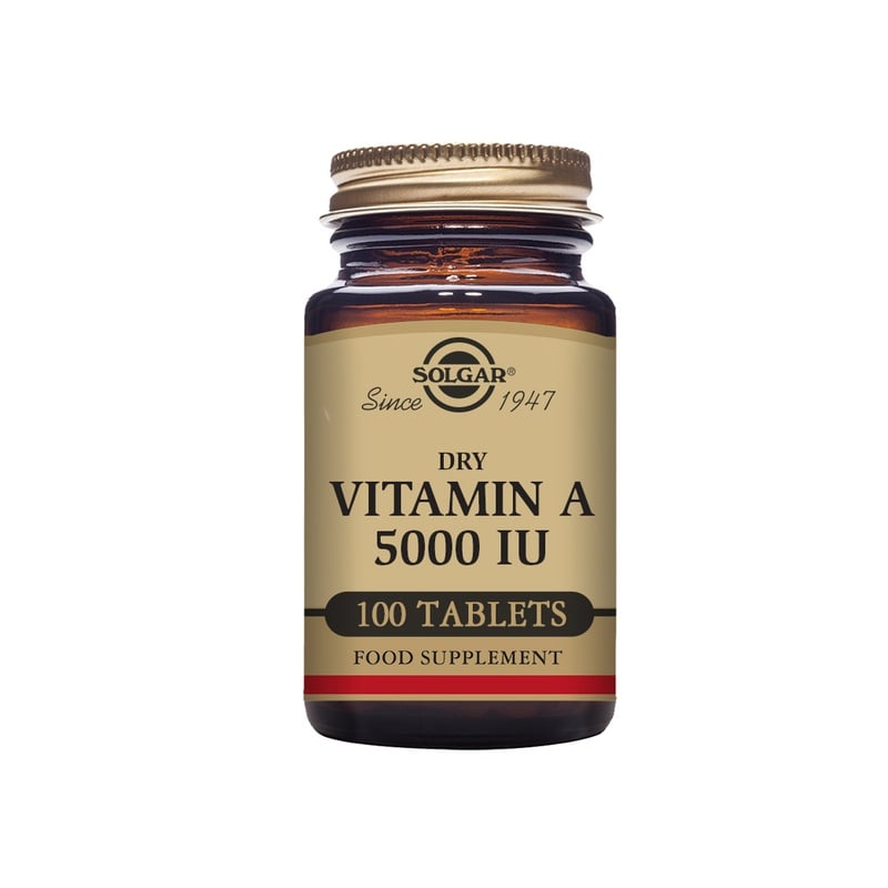 Solgar Dry Vitamin A 5000 IU 100 tabletter