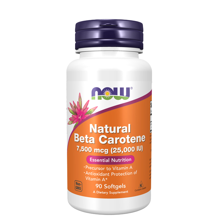 NOW Nat Betakaroten 25 000 IE, 90 softgels