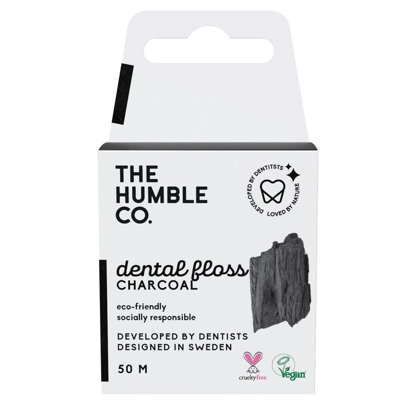 The Humble Co. Dental Floss Charcoal Mint 50 m