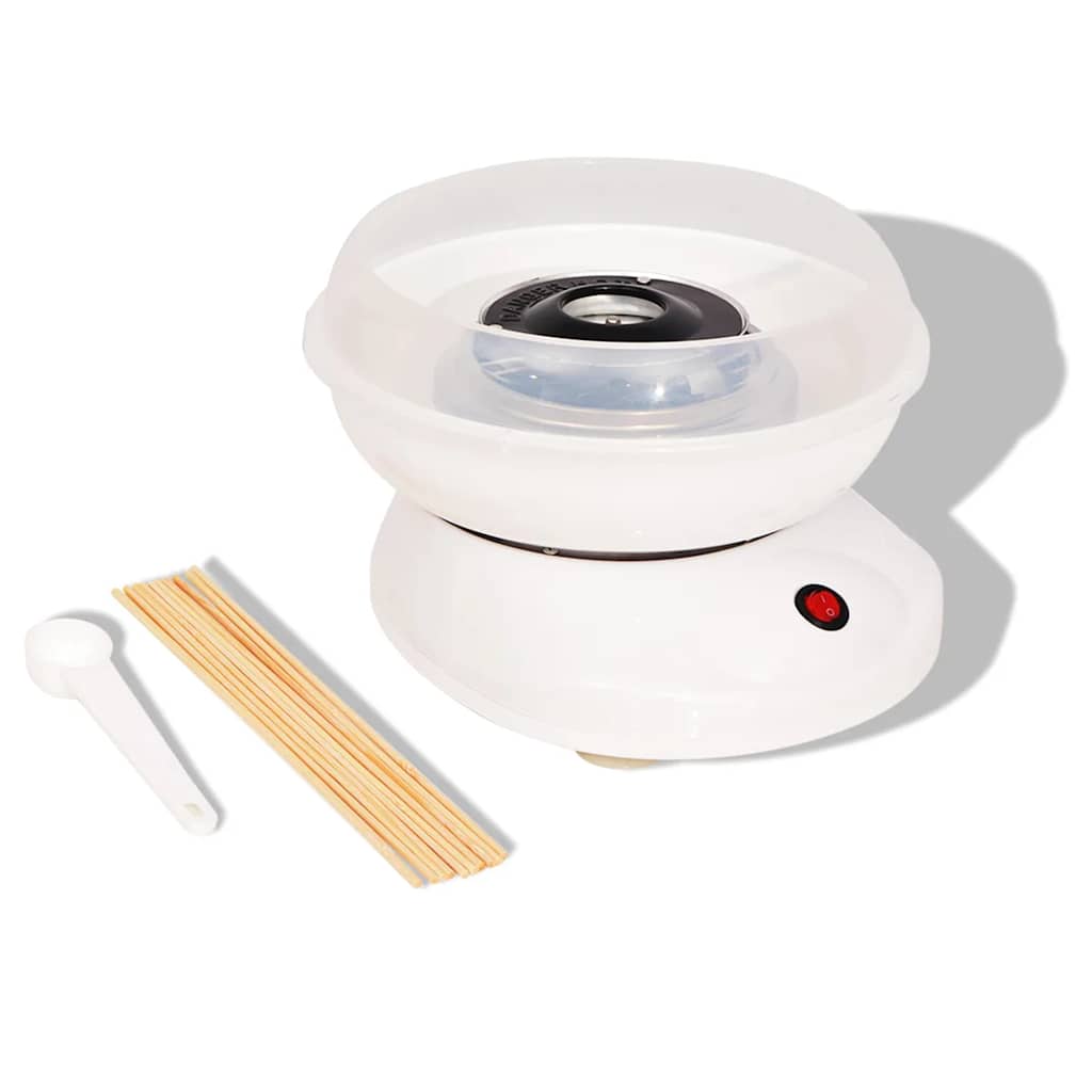vidaXL Sockervaddsmaskin 480 W, vit