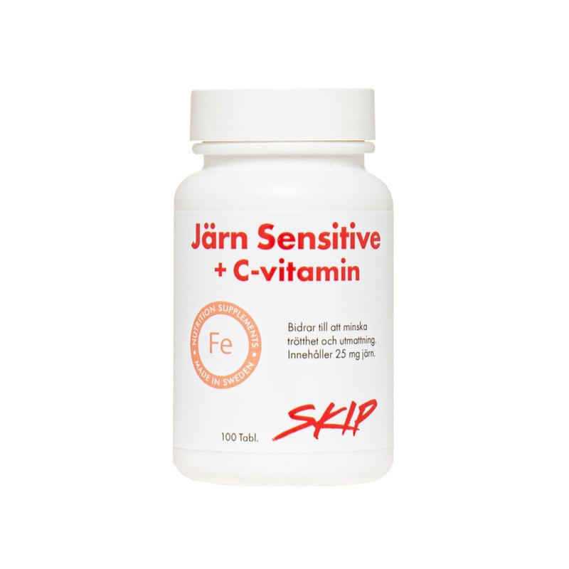 Skip Järn Sensitive + C-vitamin 100 tabletter