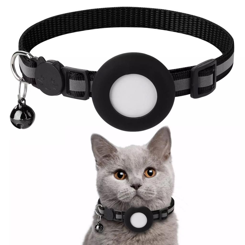 SiGN AirTag-halsband för katt svart