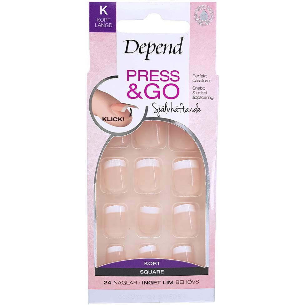 Depend Press & Go French Look Rosa Square Kort