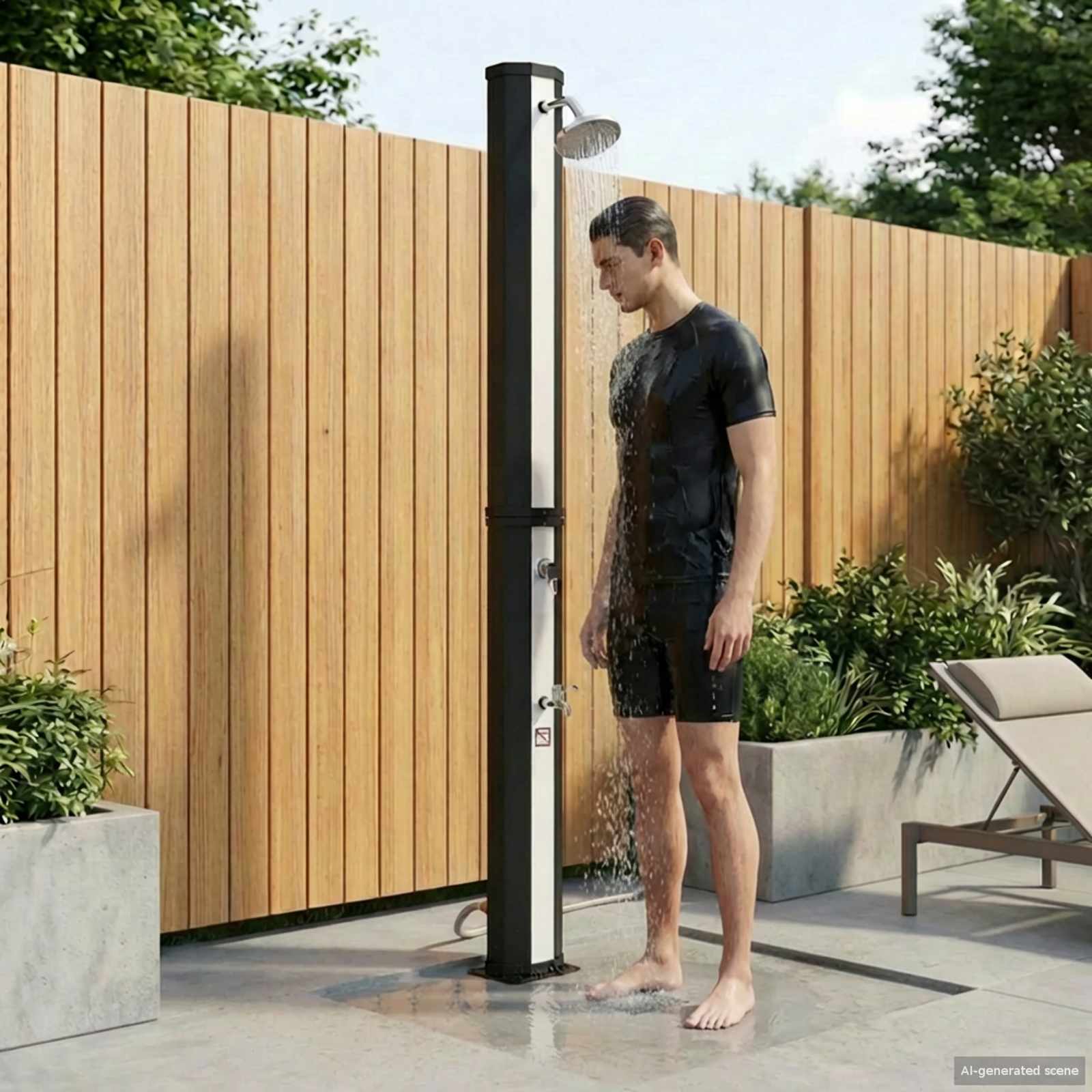 vidaXL Solardusch med kran 40 l