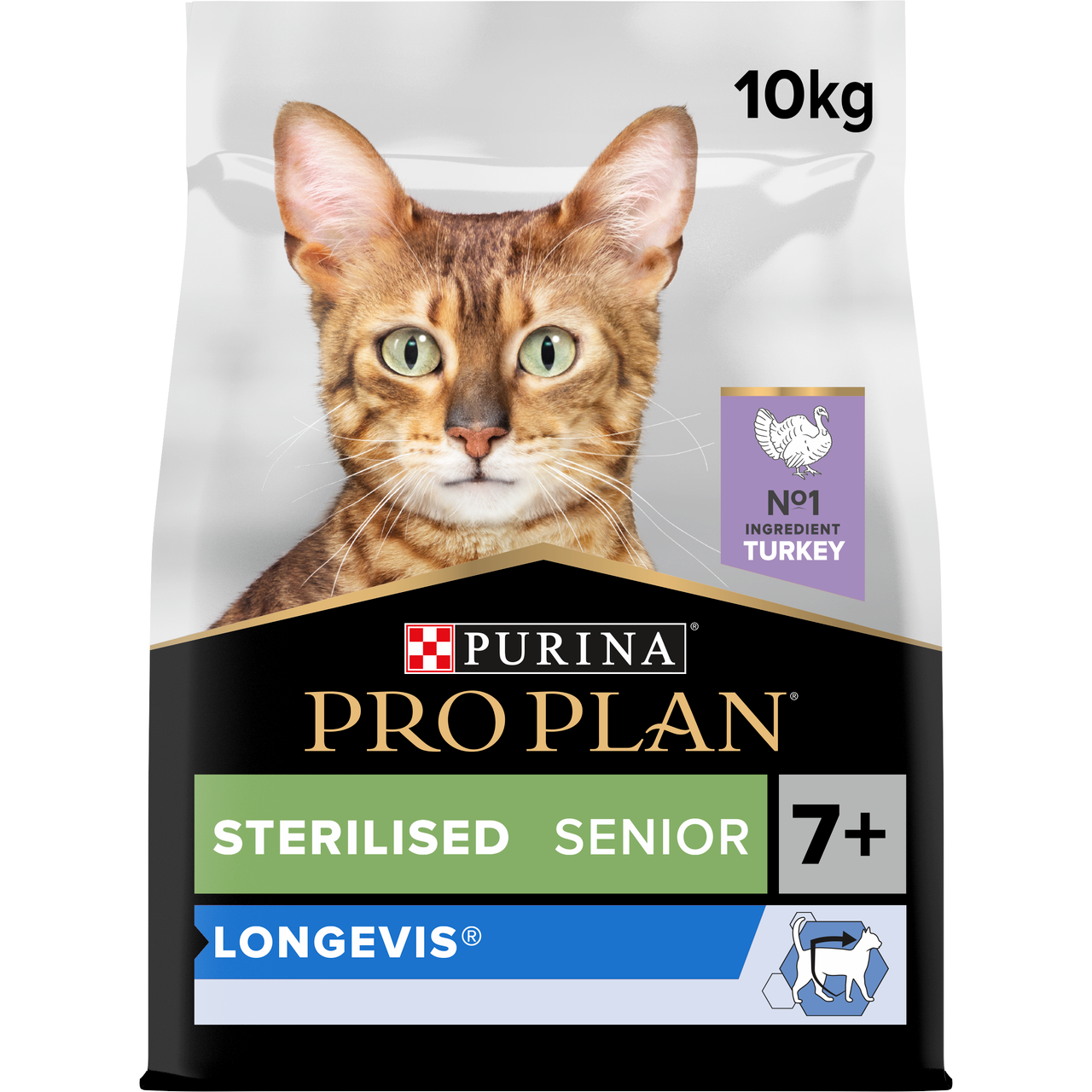 Purina Pro Plan Sterilised Senior 7+ Longevis Kalkon, 1,5 kg