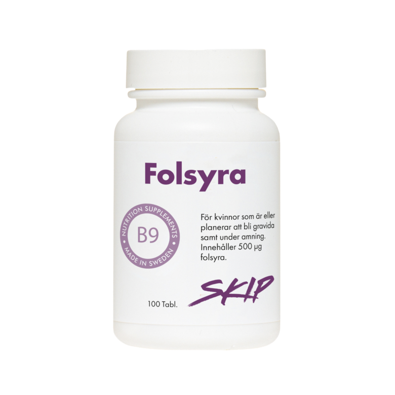 Skip Folsyra 500 µg, 100 tabletter