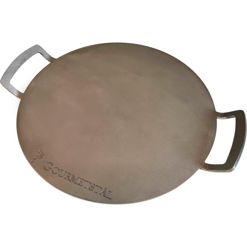 Gourmetstål Runt pizzastål med grepp 33 cm