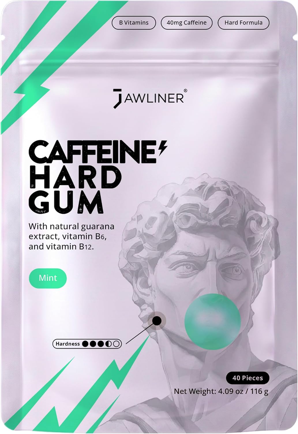 Jawliner Koffeintuggummi Extra Hårt (40 st)