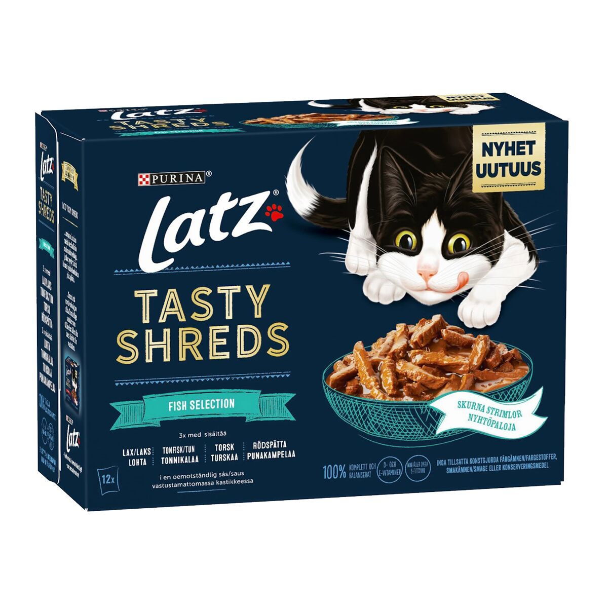 Latz Tasty Shreds Fish Selection 12 x 80 g