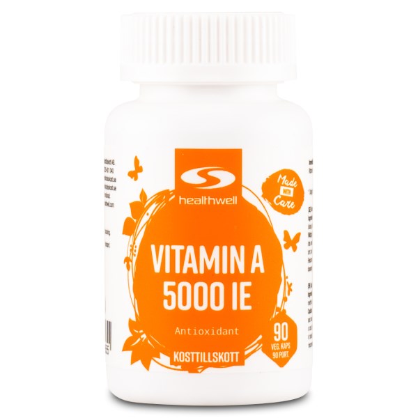 Healthwell Vitamin A 5000 IE 90 kapslar