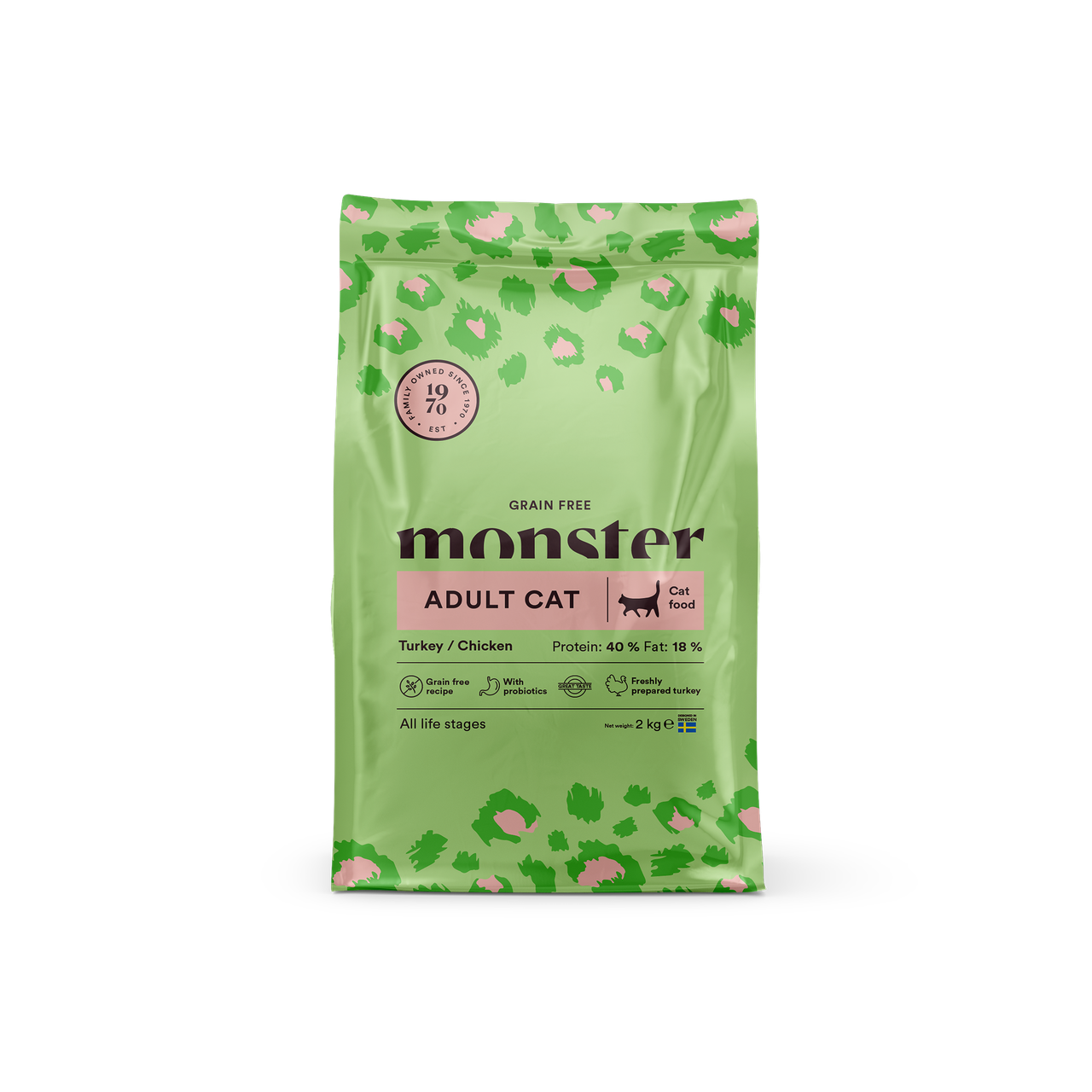 Monster Cat Grain Free Adult Chicken & Turkey 2 kg