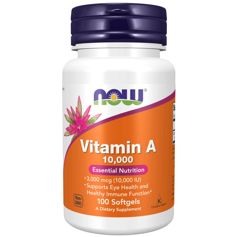 NOW A-Vitamin 10 000 IU 100 kapslar