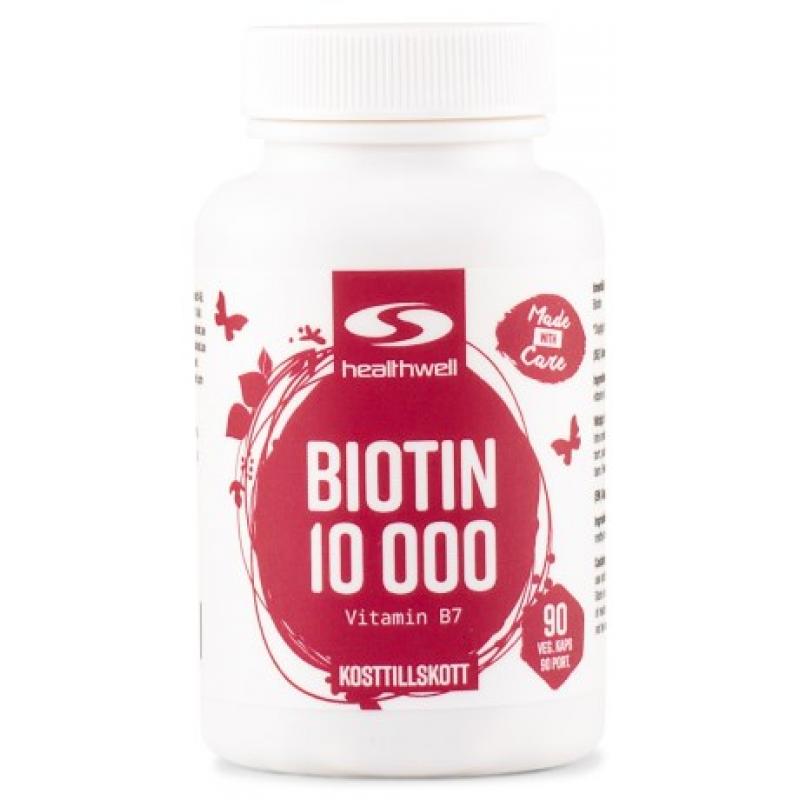 Healthwell Biotin 10000 90 kapslar
