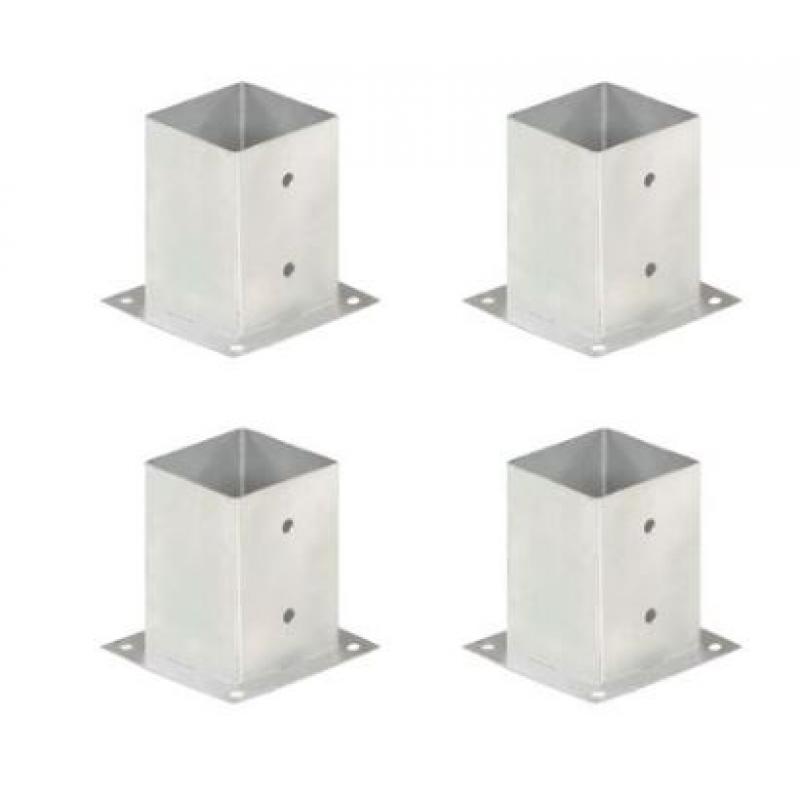 vidaXL stolpfot 101 mm, 4 st