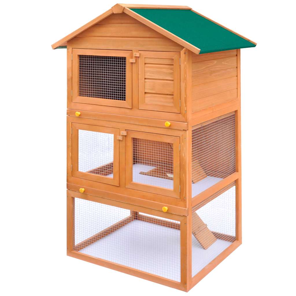 vidaXL Utebur 3 nivåer 80 × 71 cm