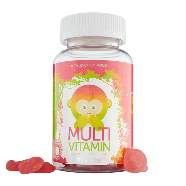 Monkids Multivitamin hallon, 60 st