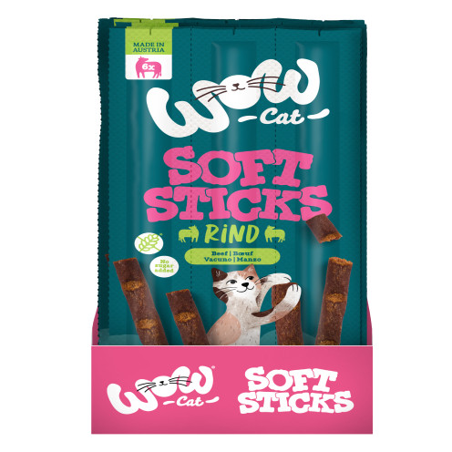 WoW Soft Sticks Beef 6 × 5 g