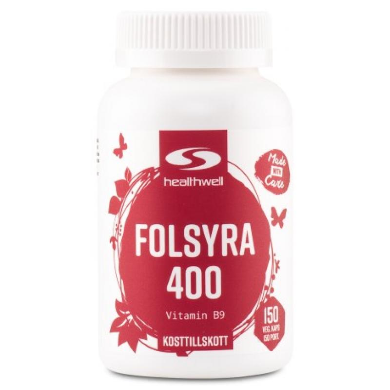 Healthwell Folsyra 400, 150 kapslar