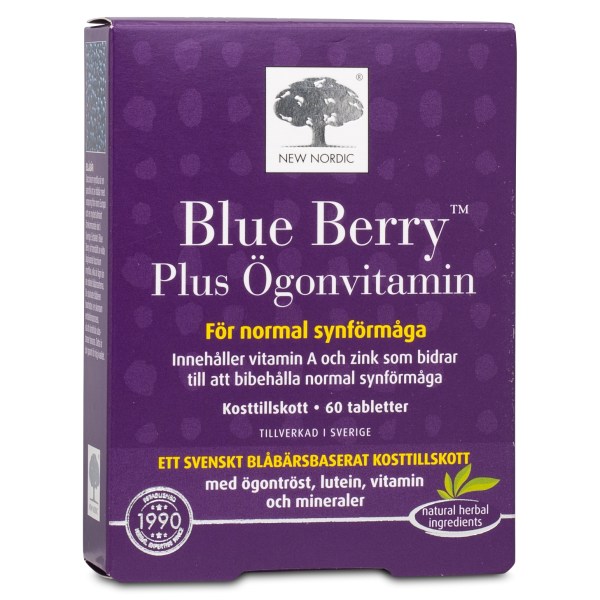 New Nordic Blue Berry Plus 60 tabletter