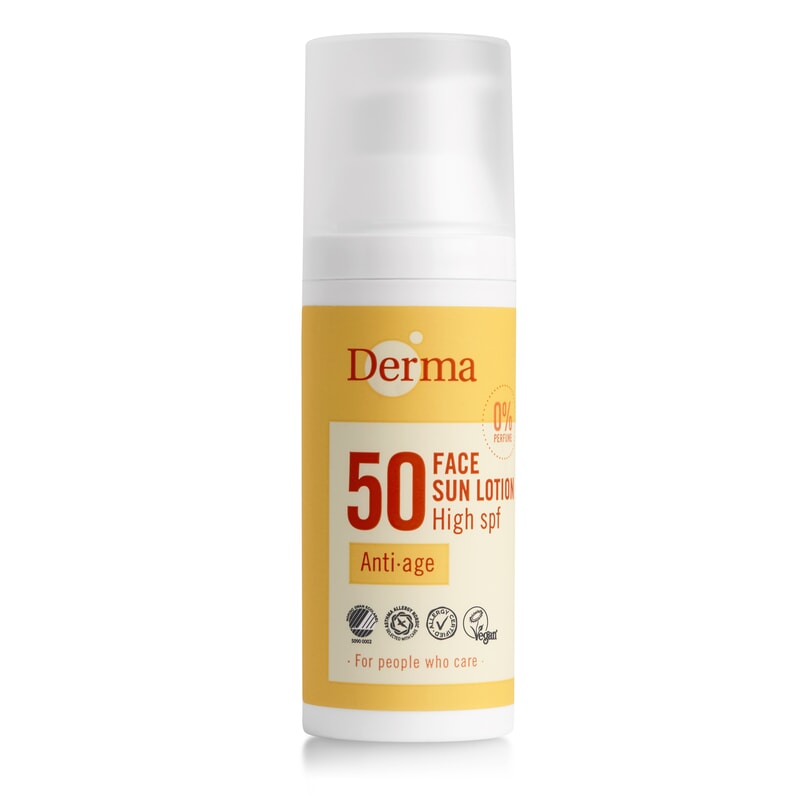 Derma Sun Ansiktssolkräm SPF 50, 50 ml