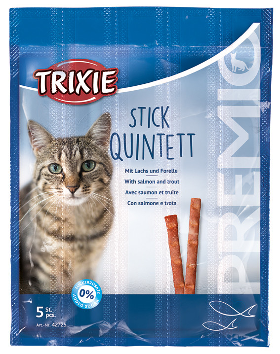 Trixie Premio Stick Quintett Lax & Öring 5 × 5 g