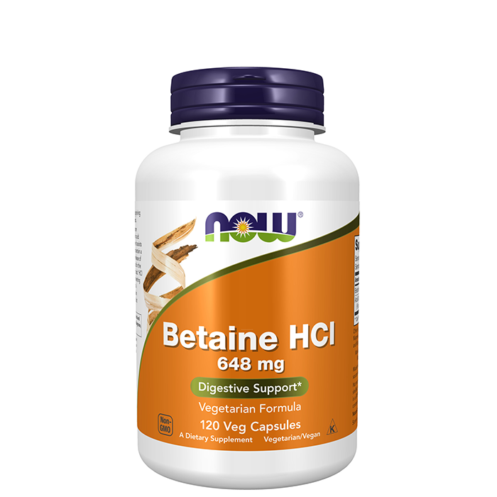 NOW Betaine HCL 120 kapslar