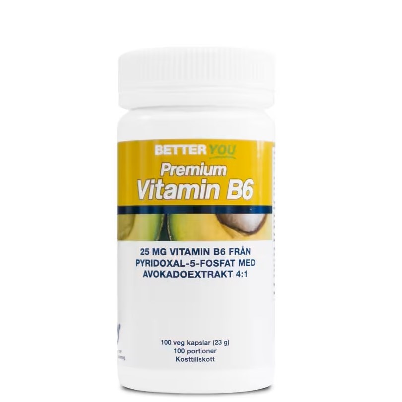 Better You Premium Vitamin B6 25 mg, 100 kapslar