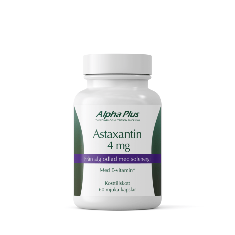 Alpha Plus Astaxantin 4 mg, 60 kapslar