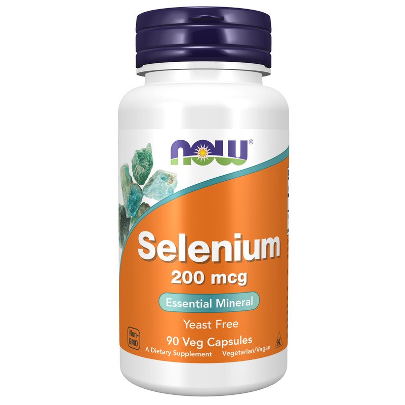 NOW Selenium 200 mcg, 90 kapslar