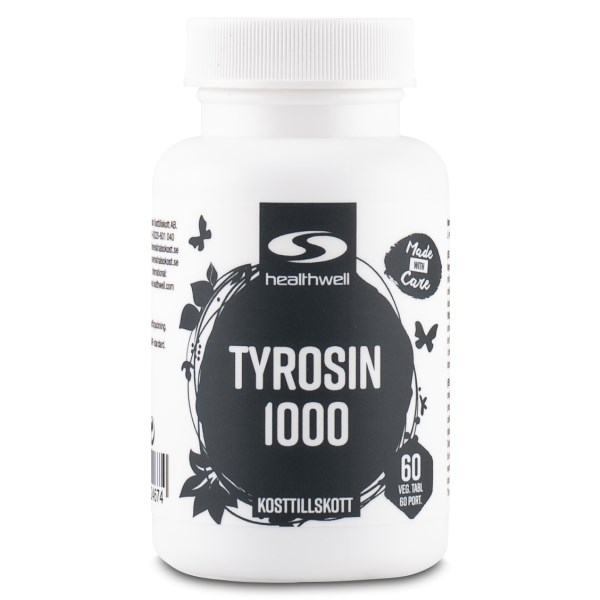Healthwell Tyrosin 1000, 60 tabletter