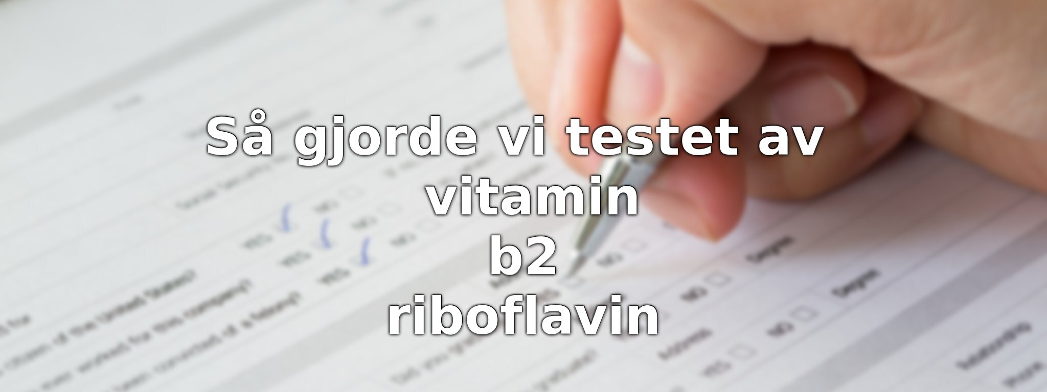 Så har vi bedömt vitamin B2-tillskotten