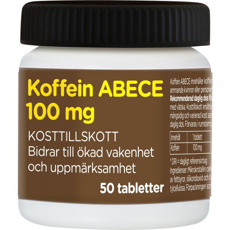 Abece Koffein 100 mg (50 tabletter)