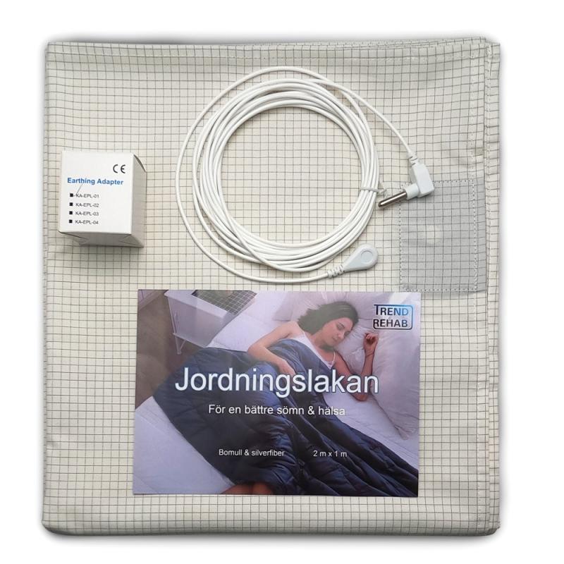 Trendrehab jordningslakan med silvertrådar 100 x 200 cm
