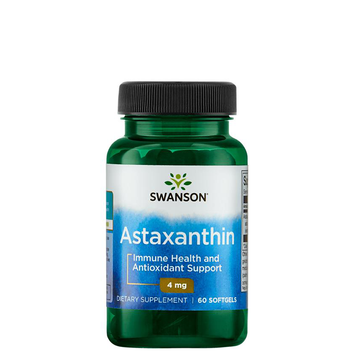 Swanson Astaxanthin 4 mg, 60 kapslar