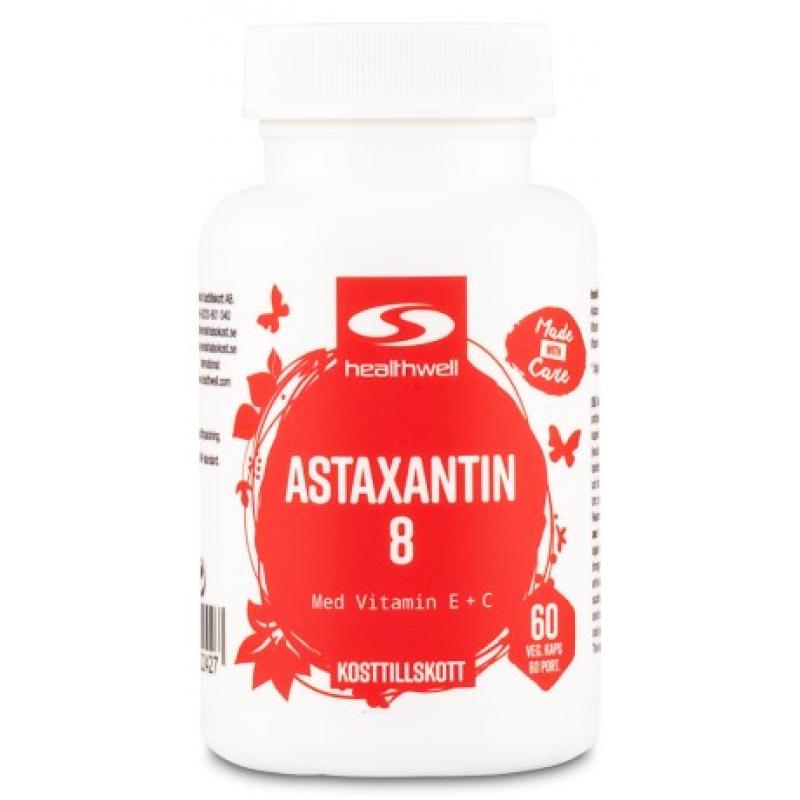 Healthwell Astaxantin 8 mg, 60 kapslar