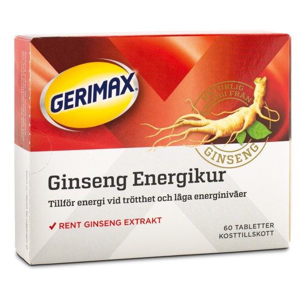 Gerimax Ginseng Energikur 60 tabletter