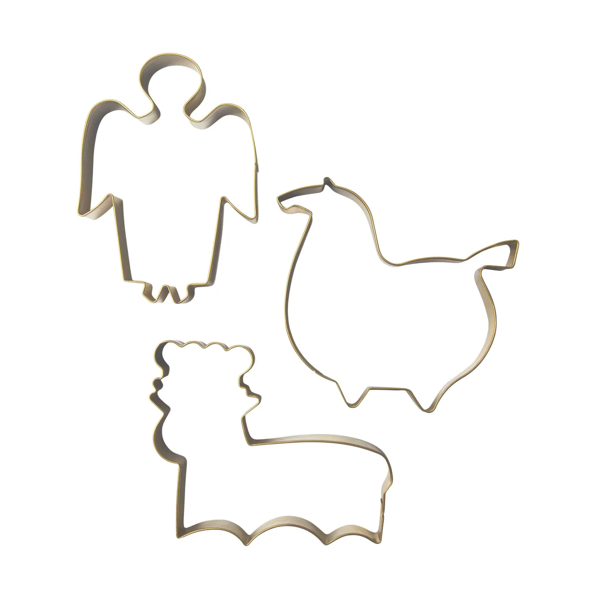 Pluto Design Stig L pepparkaksform (3 formar, guld)